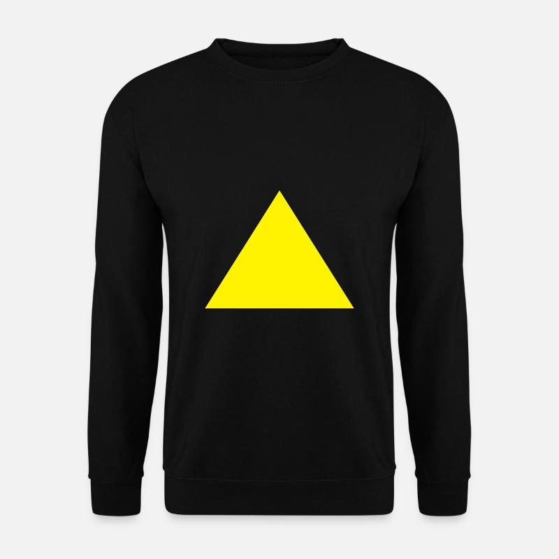 Triangle yellow shape simple - Unisex Sweatshirt - black