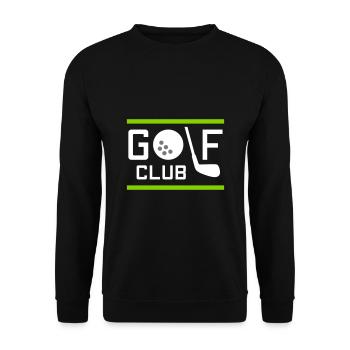 Golf club (golf ball as o, golf clubs as l) - Unisex Sweatshirt - black - Front - Alina (178cm) & Michal (187cm)
