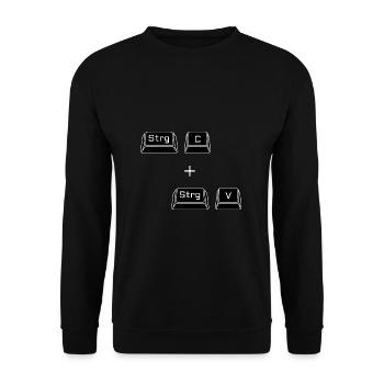 Ctrl c Ctrl v Keyboard Computer Copy Gift - Unisex Sweatshirt - black - Front - Alina (178cm) & Michal (187cm)