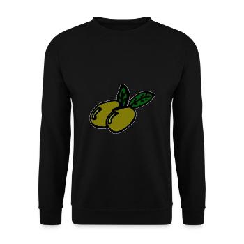 Deux olives - Sweat-shirt Unisexe - noir - Devant - Alina (178cm) & Michal (187cm)