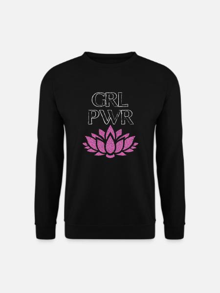 Girl Power-GRL PWR- Frauen Power shirt - Unisex Pullover - Schwarz