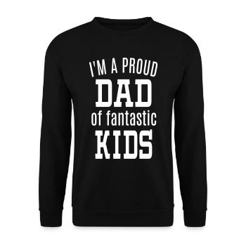 Meilleur fier père fils fille fils filles - Sweat-shirt Unisexe - noir - Devant - Alina (178cm) & Michal (187cm)