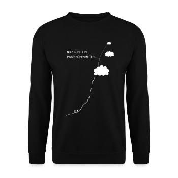 Bergsteigen, Bergwandern, Höhenmeter Berge wandern - Unisex Pullover - Schwarz - Vorne - Alina (178cm) & Michal (187cm)