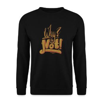 Why Not Exclamation Mark - Unisex Sweatshirt - black - Front - Alina (178cm) & Michal (187cm)