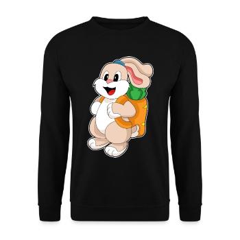 Bunny Student Backpack School - Unisex Sweatshirt - black - Front - Alina (178cm) & Michal (187cm)