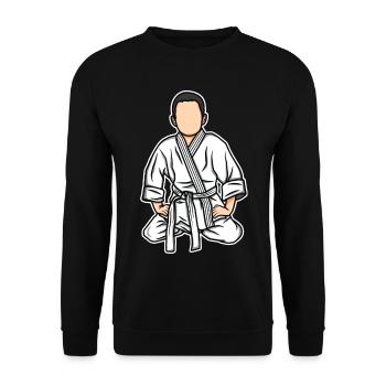 Funny judo kid - Unisex Sweatshirt - black - Front - Alina (178cm) & Michal (187cm)
