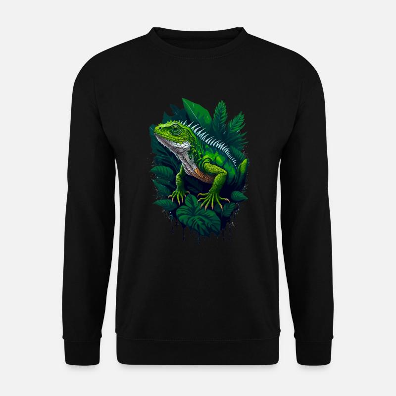 Reptilien-Leguan - Unisex Pullover - Schwarz