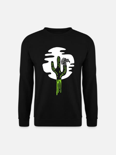 Cactus et vautour sous la lune - Sweat-shirt Unisexe - noir