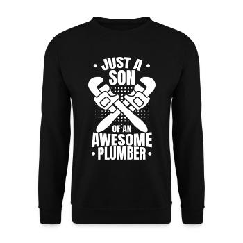 Garçon plombier - Sweat-shirt Unisexe - noir - Devant - Alina (178cm) & Michal (187cm)