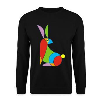 Lustiger Hase - Unisex Pullover - Schwarz - Vorne - Alina (178cm) & Michal (187cm)