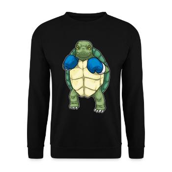 Turtle Boxer Boxing Gloves Boxing - Unisex Sweatshirt - black - Front - Alina (178cm) & Michal (187cm)