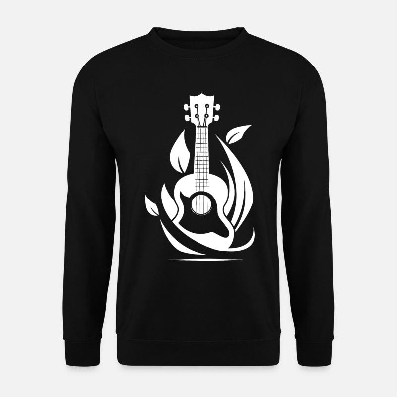 Ukulele Grafik - Unisex Pullover - Schwarz