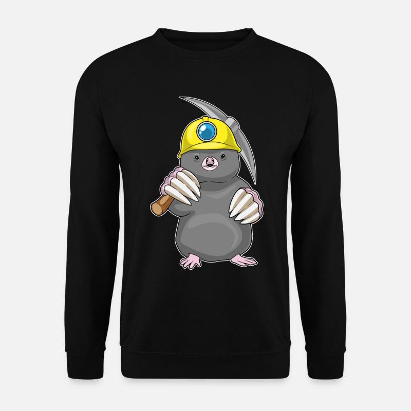 Mole Miner Pickaxe Mining - Unisex Sweatshirt - black