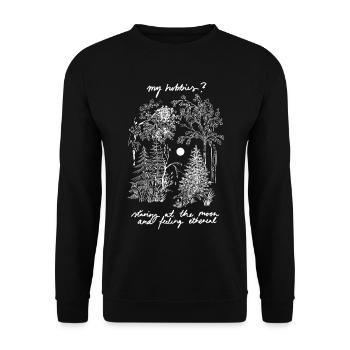 MES LOISIRS ? - Sweat-shirt Unisexe - noir - Devant - Alina (178cm) & Michal (187cm)