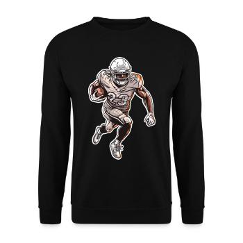 American Football Skizze - Unisex Pullover - Schwarz - Vorne - Alina (178cm) & Michal (187cm)