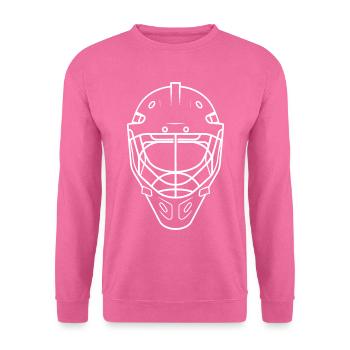 Casque de hockey sur glace dessin au trait - Sweat-shirt Unisexe - rose - Devant