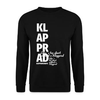 Klapprad Faltrad Fahrrad Geschenk Spruch Fashion - Unisex Pullover - Schwarz - Vorne - Alina (178cm) & Michal (187cm)