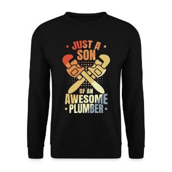 Fils d’un plombier - Sweat-shirt Unisexe - noir - Devant - Alina (178cm) & Michal (187cm)