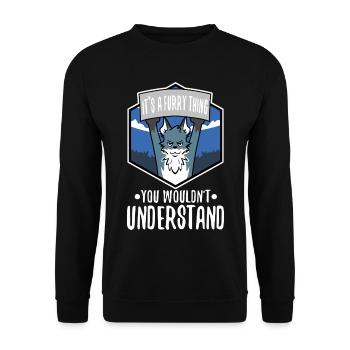 C’est une chose poilue que vous ne comprendriez pas - Sweat-shirt Unisexe - noir - Devant - Alina (178cm) & Michal (187cm)