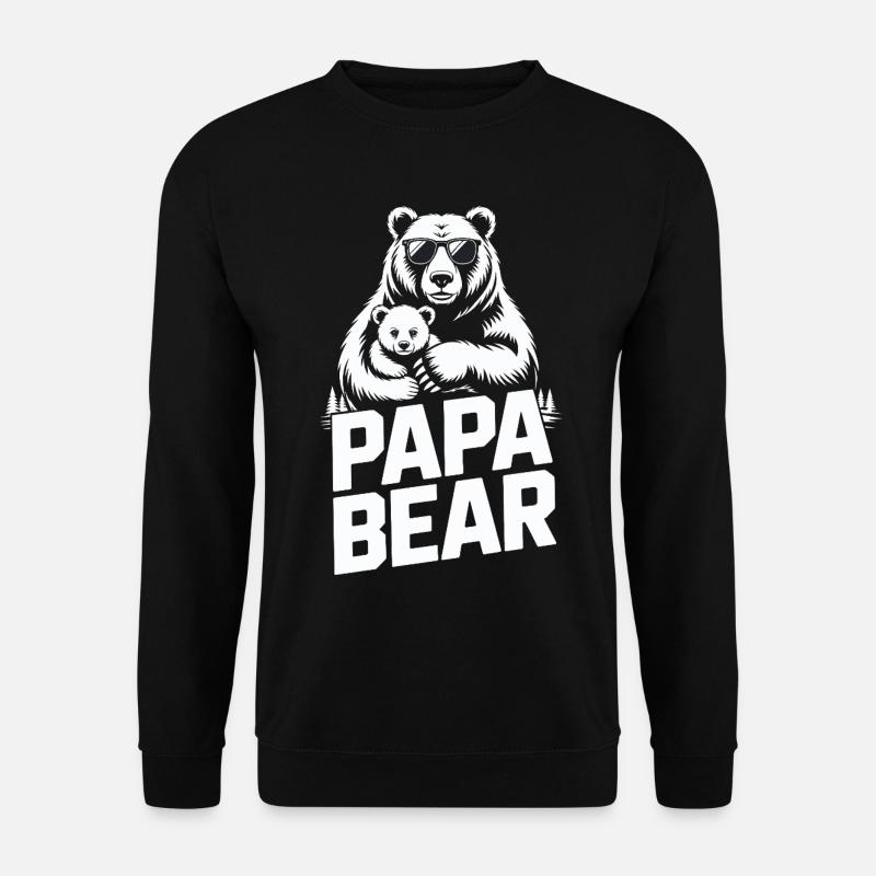 papa bear - Unisex Pullover - Schwarz