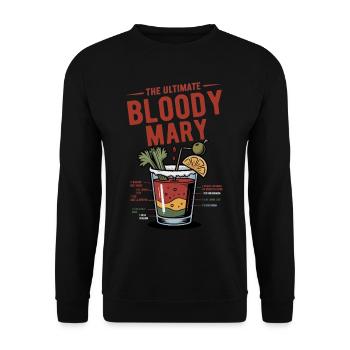 The Ultimate Bloody Mary Rezept - Unisex Pullover - Schwarz - Vorne - Alina (178cm) & Michal (187cm)