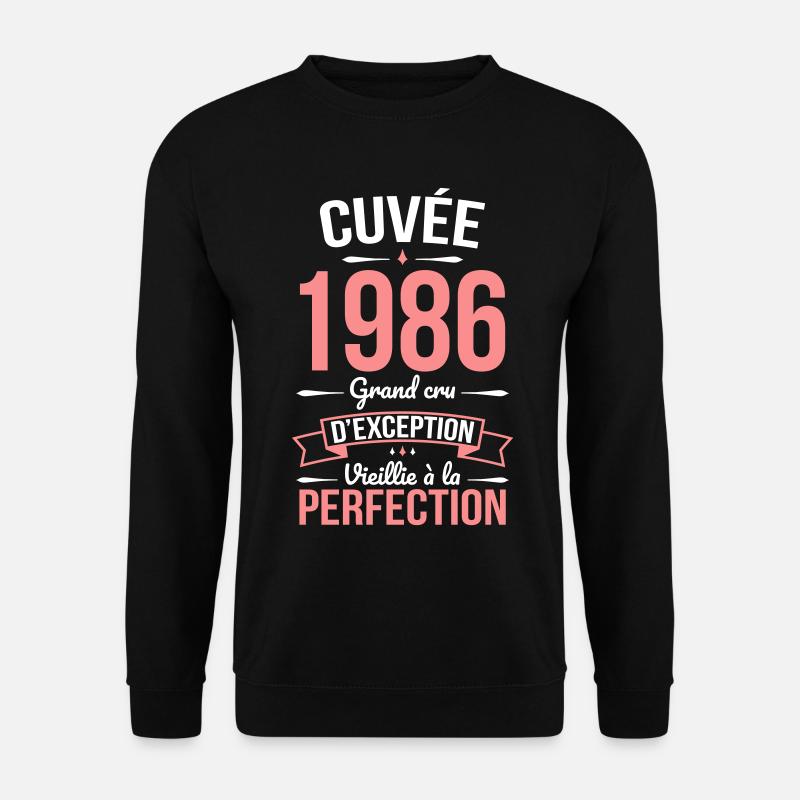 1986 – Perfekt gereift - Unisex Pullover - Schwarz