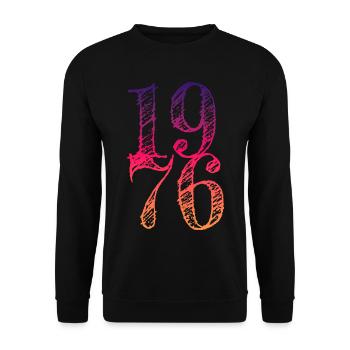 Millésime 1976 - Sweat-shirt Unisexe - noir - Devant - Alina (178cm) & Michal (187cm)