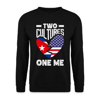 Cuba Pride & Home - Design du drapeau de Cuba - Sweat-shirt Unisexe - noir - Devant - Alina (178cm) & Michal (187cm)