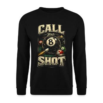 8-Ball Billard Call Your Shot - Unisex Pullover - Schwarz - Vorne - Alina (178cm) & Michal (187cm)