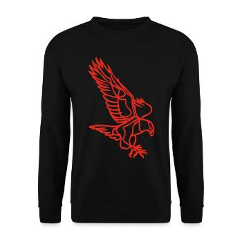 Red eagle in flight - Unisex Sweatshirt - black - Front - Alina (178cm) & Michal (187cm)