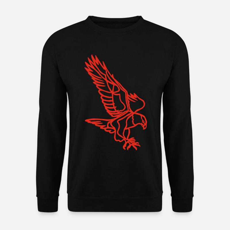 Red eagle in flight - Unisex Sweatshirt - black