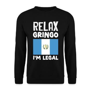 Guatemala Flag T-Shirt Pride & Home Chapín - Unisex Sweatshirt - black - Front - Alina (178cm) & Michal (187cm)