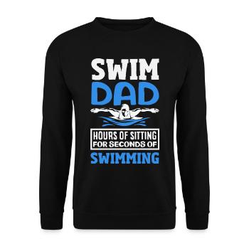 Lustige Schwimmer Sprüche & Schwimmverein Design - Unisex Pullover - Schwarz - Vorne - Alina (178cm) & Michal (187cm)