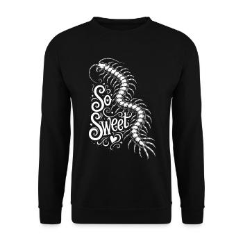 Scolopender motif - Unisex Sweatshirt - black - Front - Alina (178cm) & Michal (187cm)