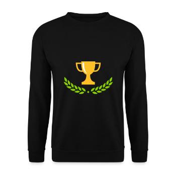 Cup and laurel wreath - Unisex Sweatshirt - black - Front - Alina (178cm) & Michal (187cm)