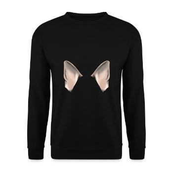 Oreilles de chien d'un berger allemand - Sweat-shirt Unisexe - noir - Devant - Alina (178cm) & Michal (187cm)