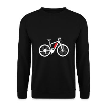 E-bike bike - Unisex Sweatshirt - black - Front - Alina (178cm) & Michal (187cm)