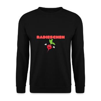 Radieschen - Unisex Pullover - Schwarz - Vorne - Alina (178cm) & Michal (187cm)