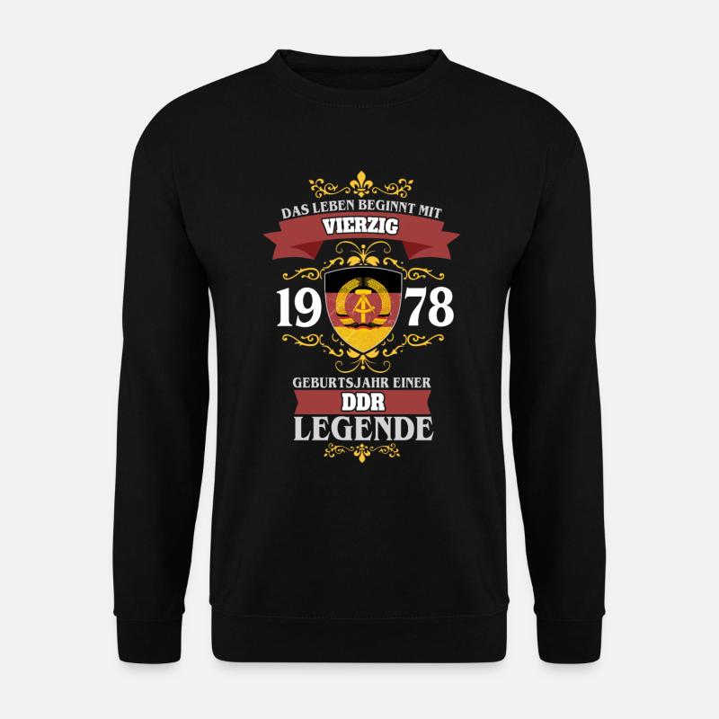 DDR LEGENDE - 40 - 1978 - Unisex Pullover - Schwarz