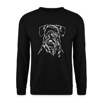 SCHNAUZER Mittelschnauzer Wilsigns Dogs Gift - Sweat-shirt Unisexe - noir - Devant - Alina (178cm) & Michal (187cm)