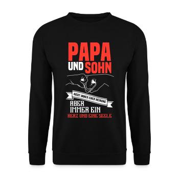 Dad and son .. - Unisex Sweatshirt - black - Front - Alina (178cm) & Michal (187cm)