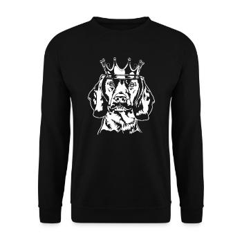 Bavarian Mountain Hound Krone Wilsigns - Unisex Sweatshirt - black - Front - Alina (178cm) & Michal (187cm)