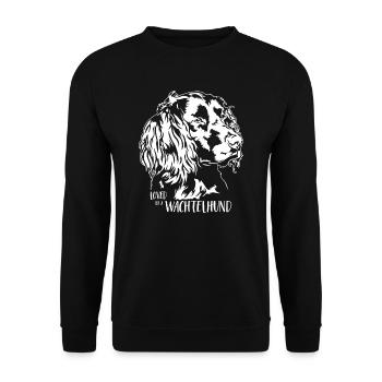 Aimé par un chien de caille disant chien Wilsigns - Sweat-shirt Unisexe - noir - Devant - Alina (178cm) & Michal (187cm)