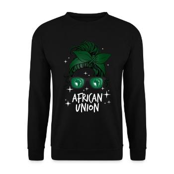 African Union - Unisex Sweatshirt - black - Front - Alina (178cm) & Michal (187cm)