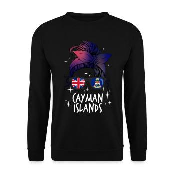 Îles Caïmans - Sweat-shirt Unisexe - noir - Devant - Alina (178cm) & Michal (187cm)