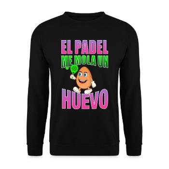 Padel is an egg cool - Unisex Sweatshirt - black - Front - Alina (178cm) & Michal (187cm)
