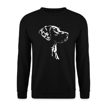 Catahoula Leopard Dog Silhouette Hunde Wilsigns - Unisex Pullover - Schwarz - Vorne - Alina (178cm) & Michal (187cm)