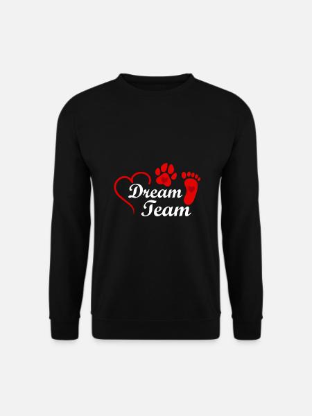 Dream Team Hund Mensch - Unisex Pullover - Schwarz