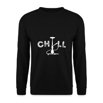 Chill Shisha Shirt Drôle - Sweat-shirt Unisexe - noir - Devant - Alina (178cm) & Michal (187cm)
