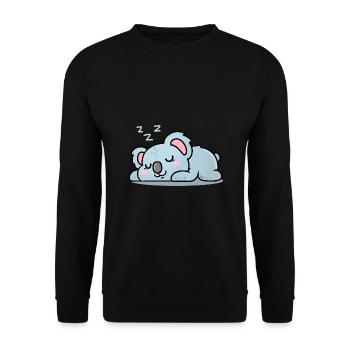 Koala who sleeps - Unisex Sweatshirt - black - Front - Alina (178cm) & Michal (187cm)